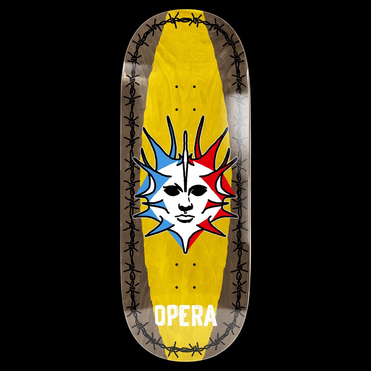 Opera Fatties Torn Spike Brown/Yellow 12" Skateboard Deck - 12