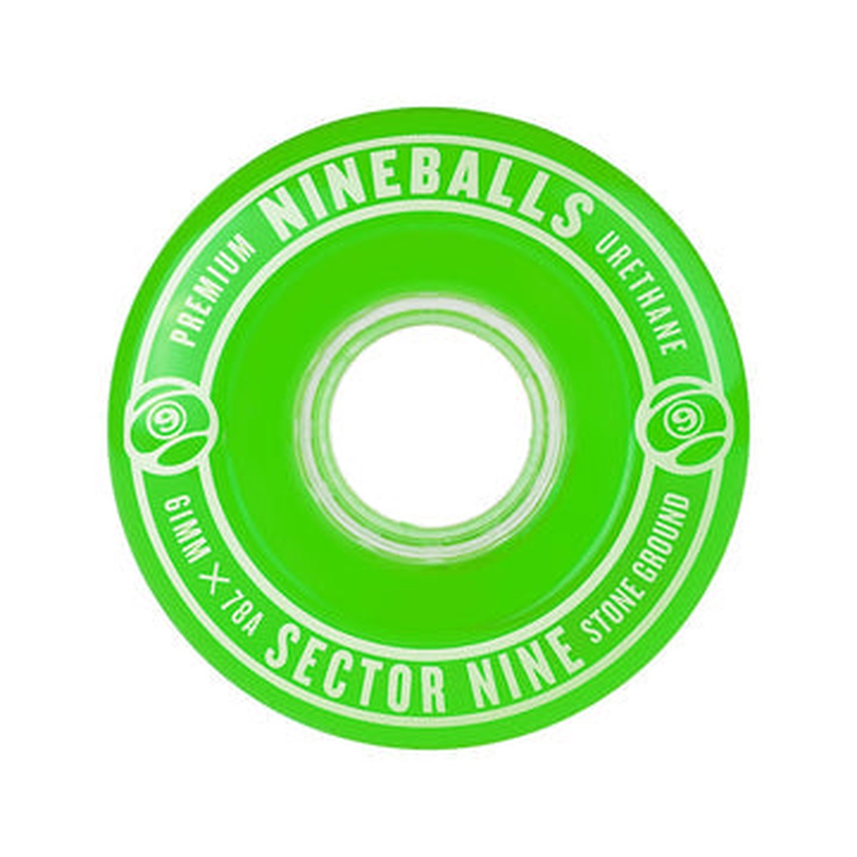 Sector Nine Nineballs Green 61mm 78a Cruiser Skateboard Wheels - Default Title