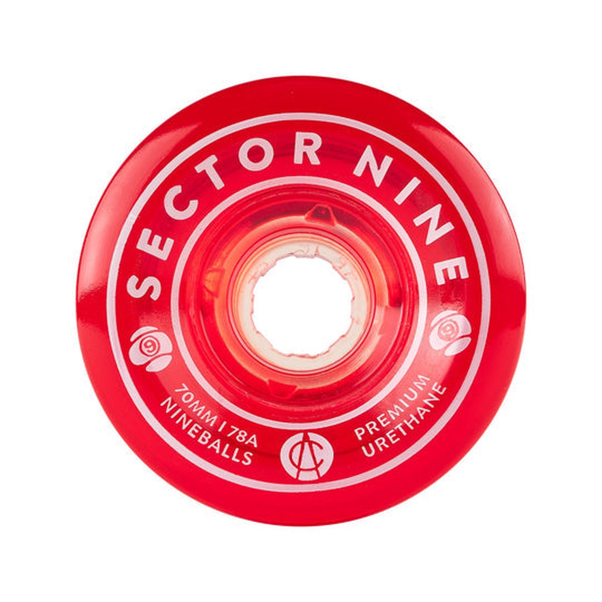 Sector Nine Nineballs Red 70mm 78a Cruiser Skateboard Wheels - Default Title