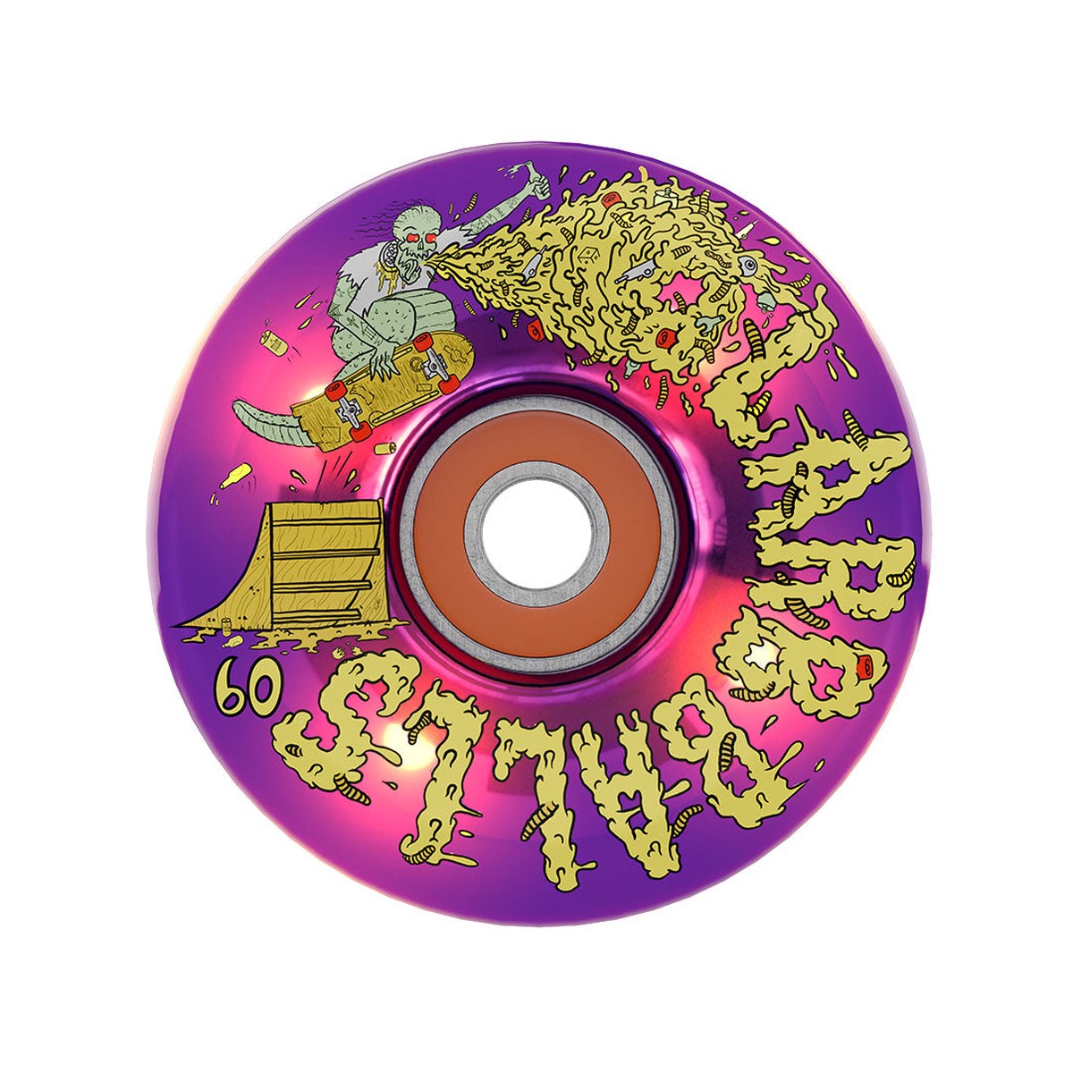 Slime Balls 60mm Sam Hitz Light Ups OG Slime Purple 78a Skateboard Wheels - Default Title