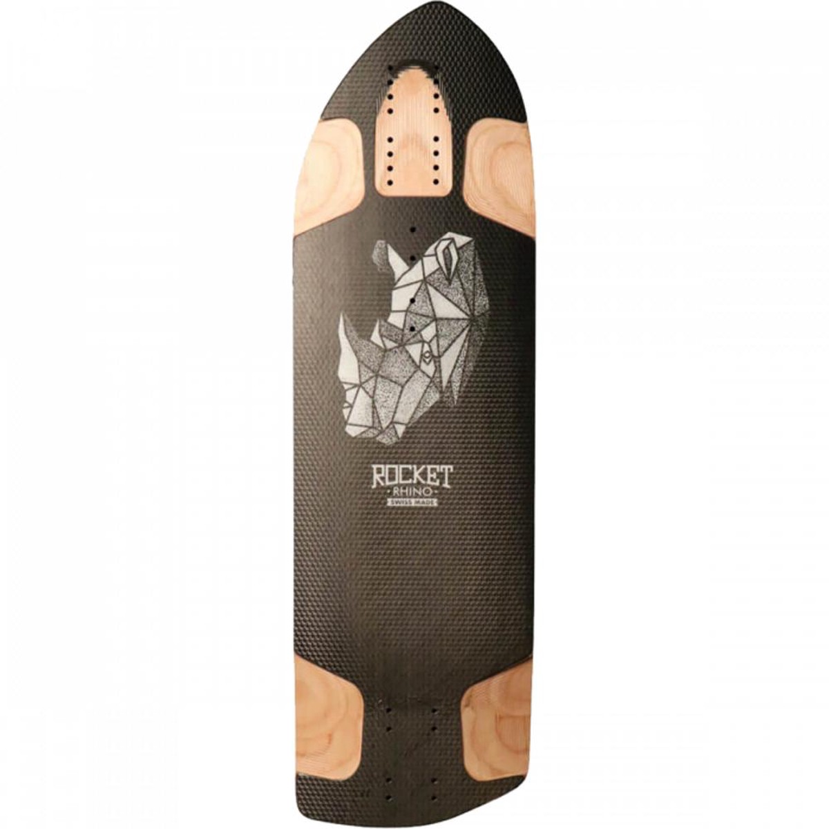Rocket Rhino Asymmetric Racetail (Goofy) 30" Downhill Freeride Longboard Deck - Default Title