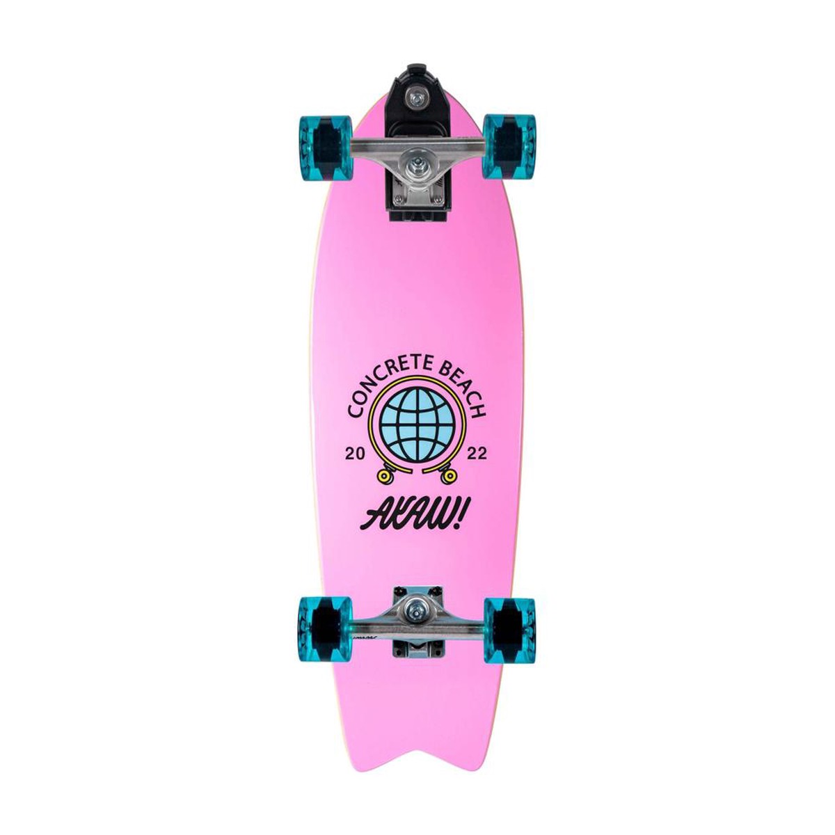 AKAW! Concrete Beach Pink 30" Surfskate Longboard - 2022 Inaugural Model - Default Title