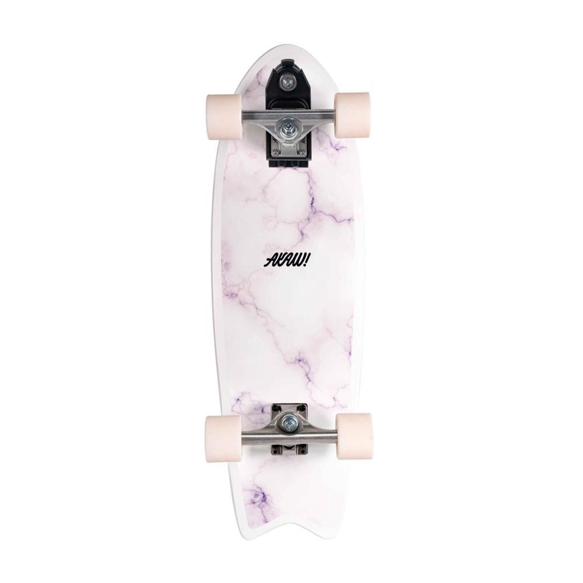 AKAW! Marble Wave White 30" Surfskate Longboard - Default Title