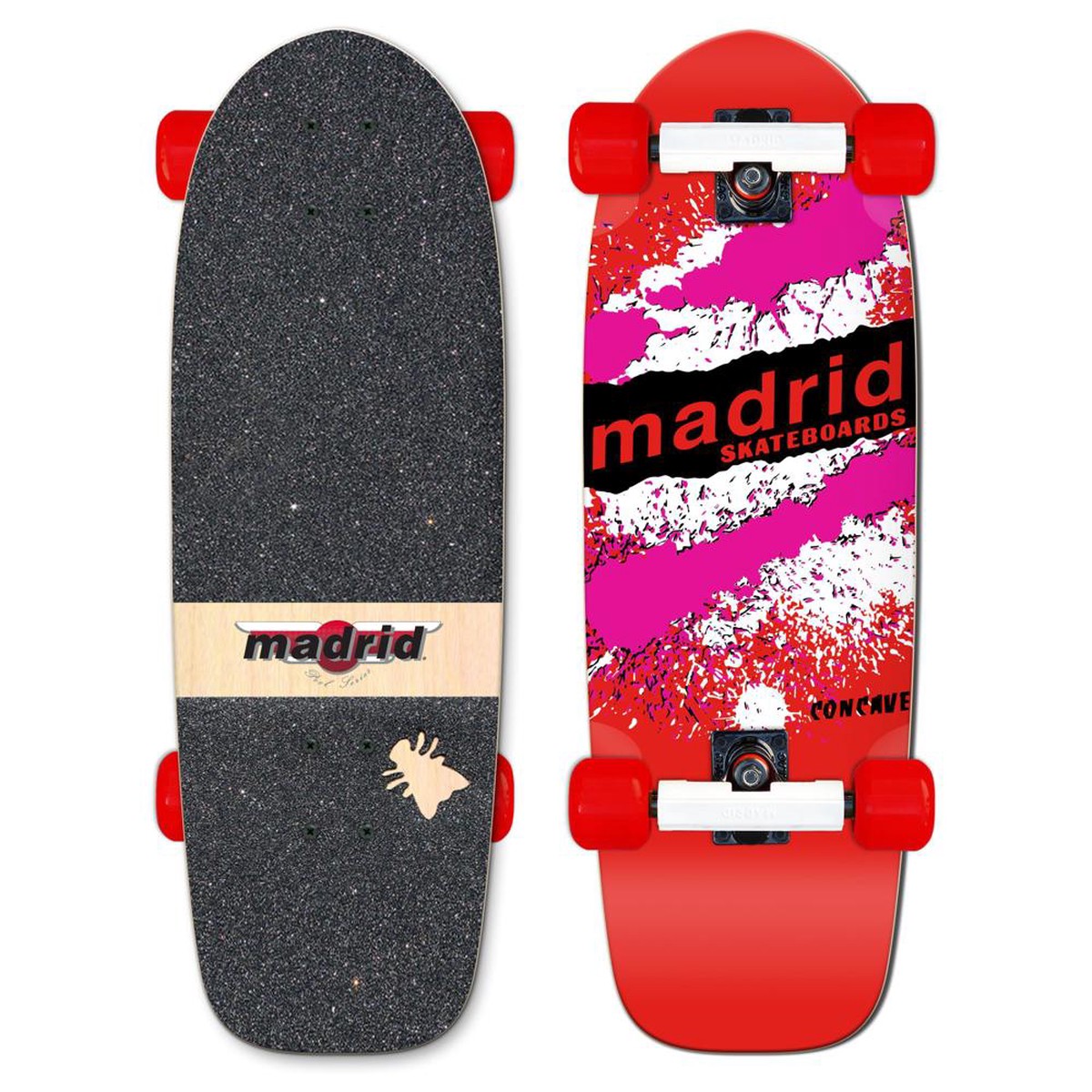 Madrid Retro Explosion in Red 29" Old School Longboard - Complete