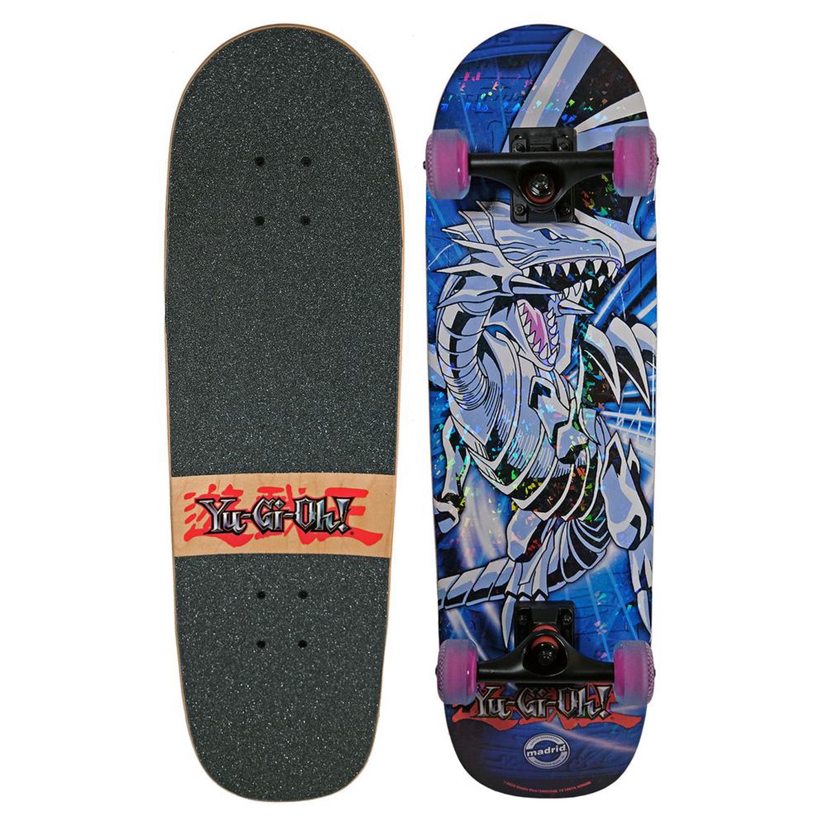 Madrid x Yu-Gi-Oh! Blue Eyes White Dragon Grub 29.5" Cruiser Skateboard - Grub 8.2"x 29.5" / Complete