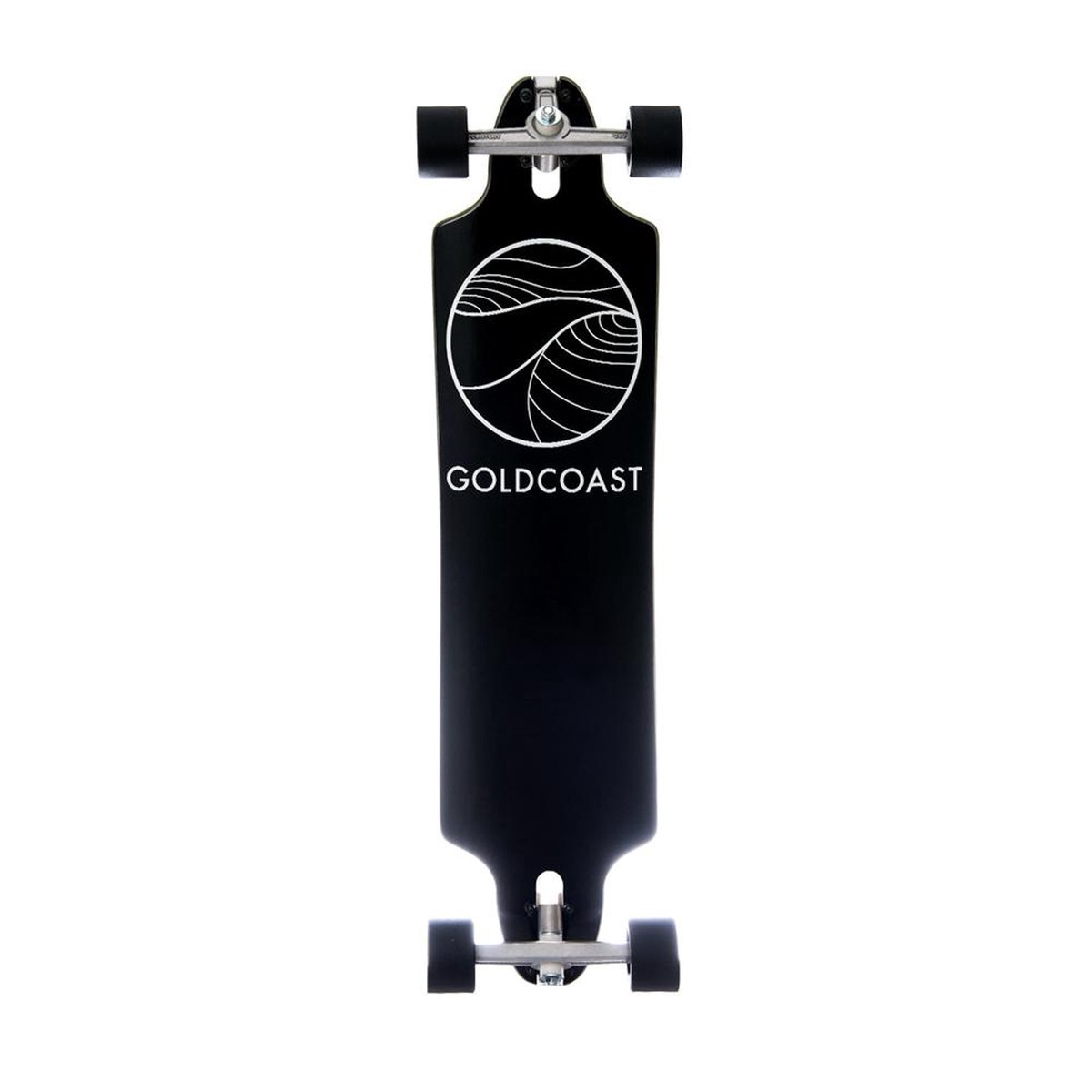 GoldCoast Classic Sport in Black 36" Drop Through Longboard - Complete with skate tool