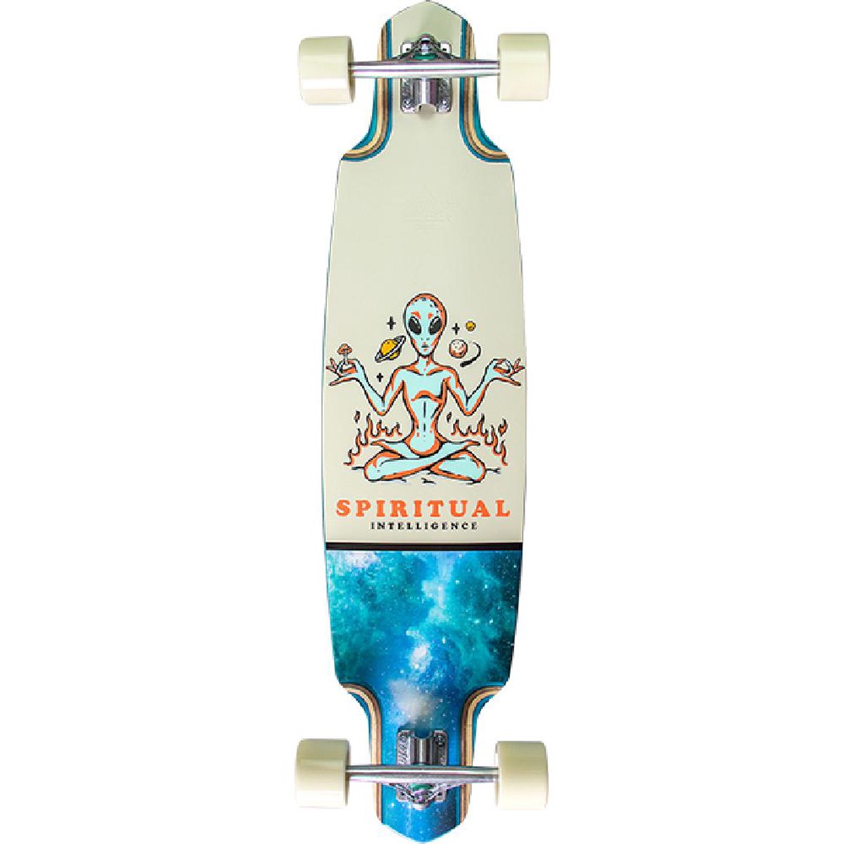 Dusters Zen Spiritual Intelligence Teal 38" Complete Longboard - Complete with skate tool