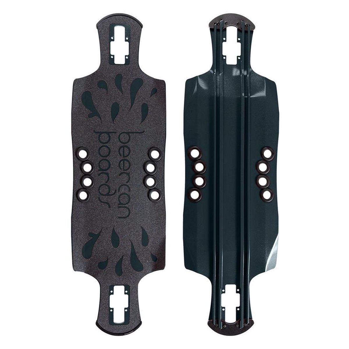 Beercan Black 35" Oat Soda Drop Through Deck - Deck with skate tool