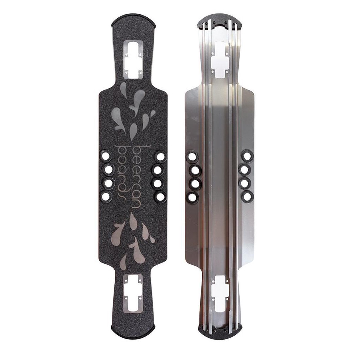 Beercan Chrome 37" Kegger Lite Drop Through Longboard Deck - Deck with skate tool