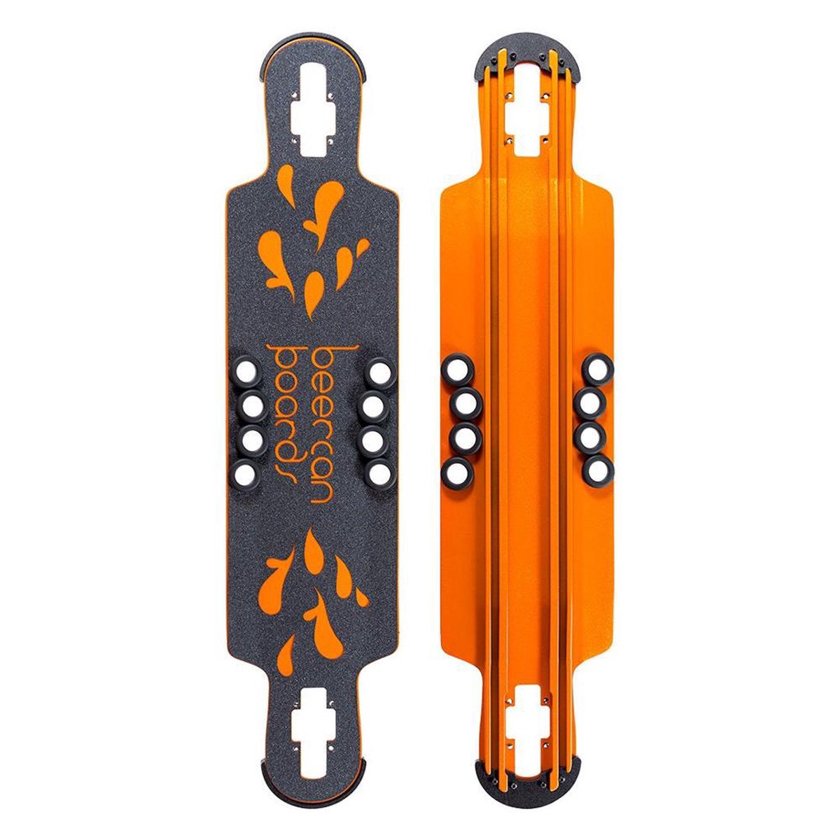 Beercan Orange 38" Hoke Drop Through Deck - Deck with skate tool