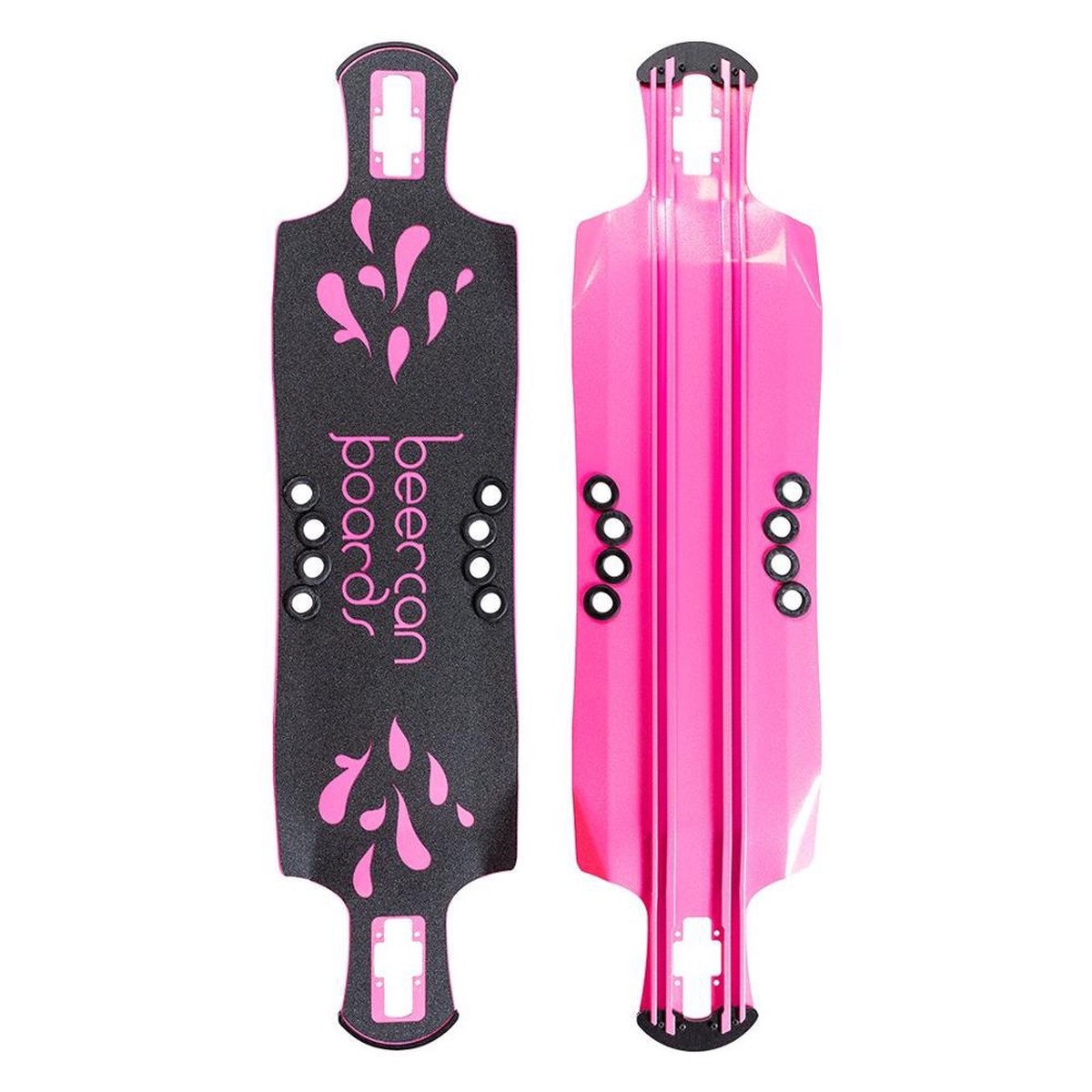 Beercan Pink 42" Oat Soda Drop Through Deck - Deck with skate tool