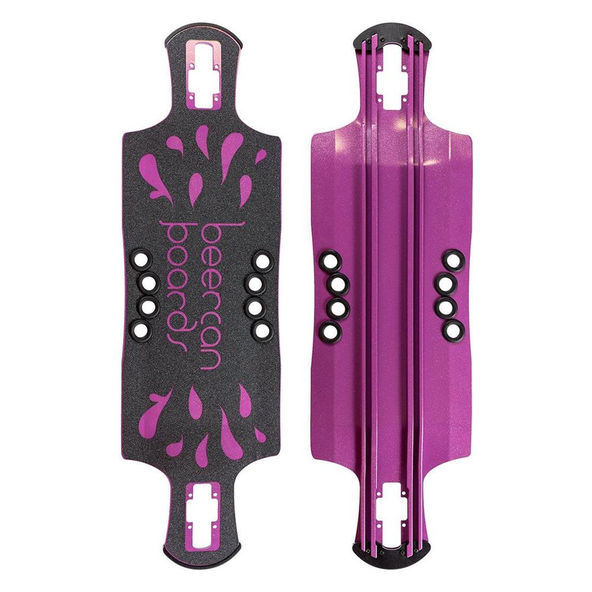 Beercan Purple 35" Oat Soda Drop Through Deck - Deck with skate tool