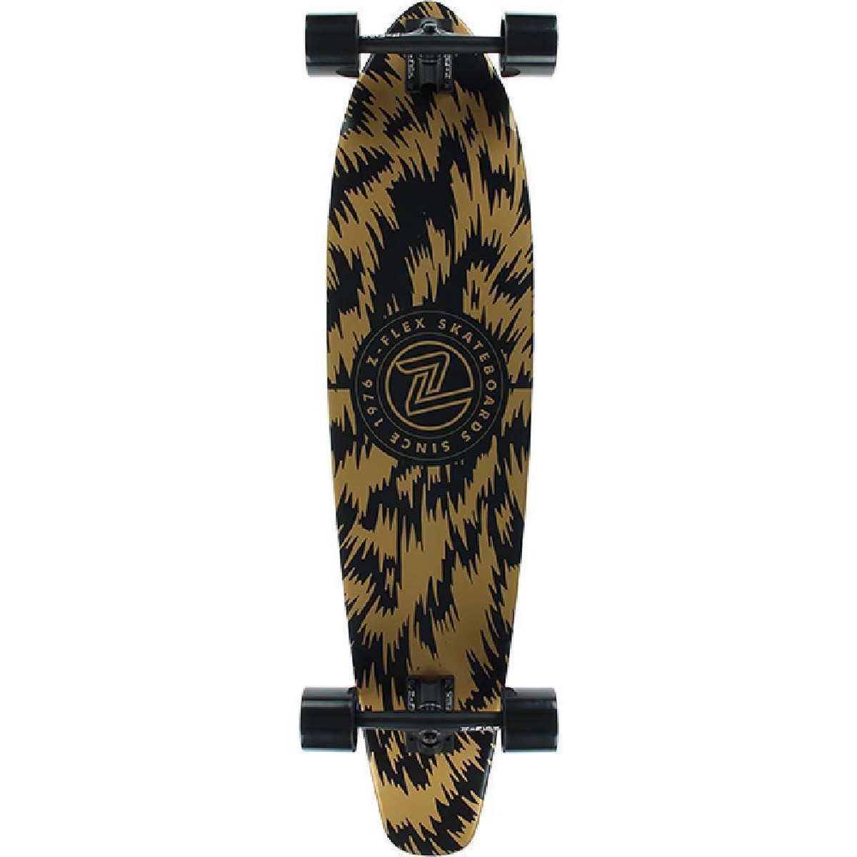 Z-Flex Roundtail El Dorado Black Gold 39" Longboard - Complete with skate tool