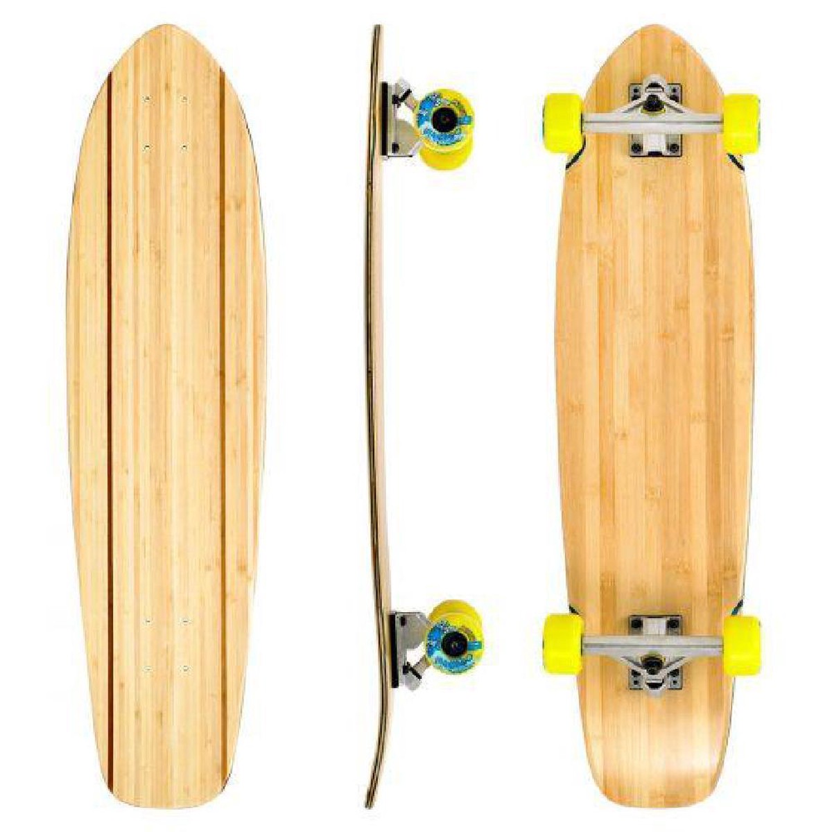 Bamboo Blank Fat Boy 34 Longboard - Complete with skate tool