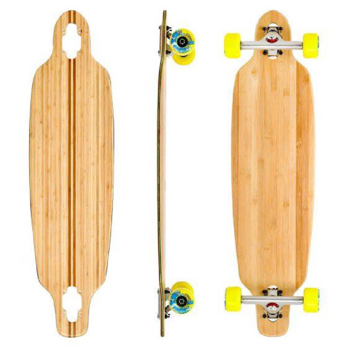 Bamboo Blank Mini Directional Drop Through 33.5 Longboard - Complete with skate tool