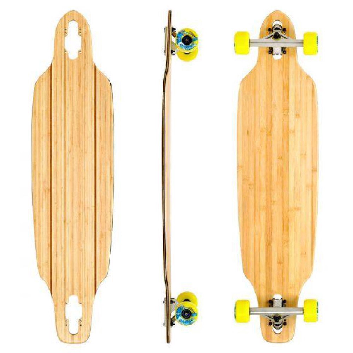 Bamboo Blank Short Directional Drop Through 37.5" Longboard - Complete with skate tool