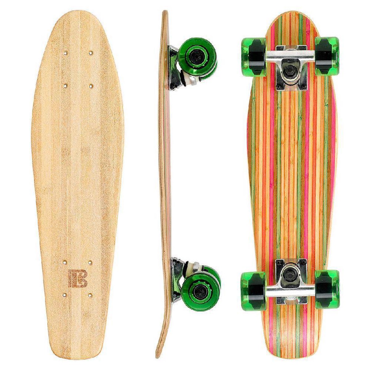 Bamboo Colorful 22.5" Mini Cruiser - Complete with skate tool