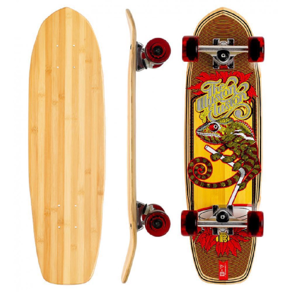 Bamboo Elusion Downtown 27" Cruiser Longboard - Complete with skate tool
