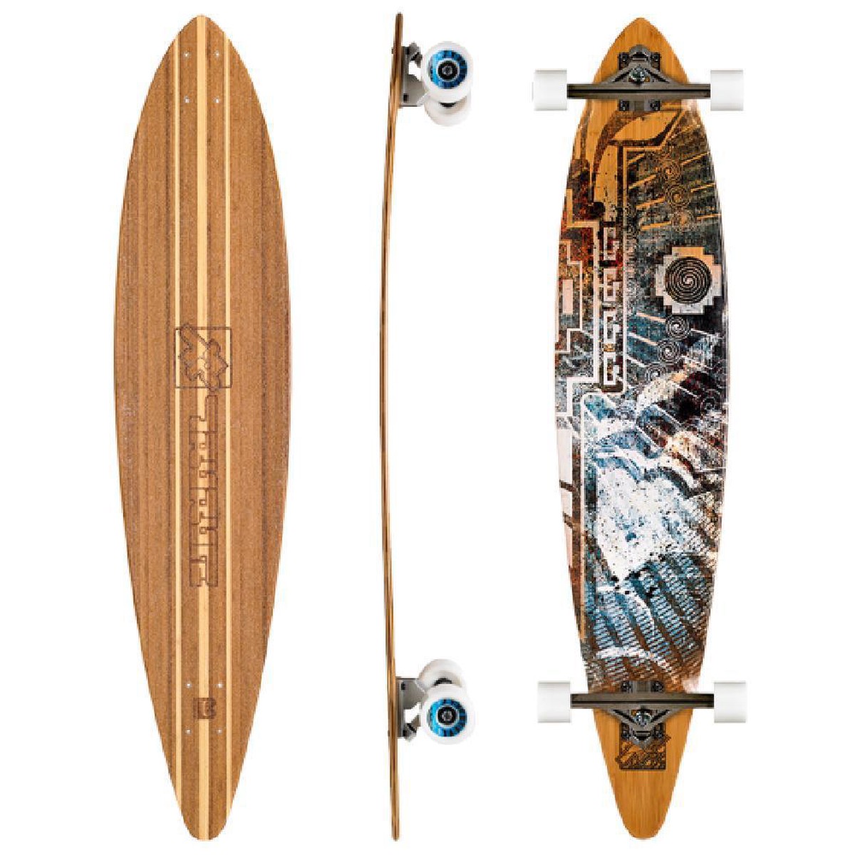Bamboo Harpy Eagle Trurute 44" Pintail Longboard - Complete with skate tool