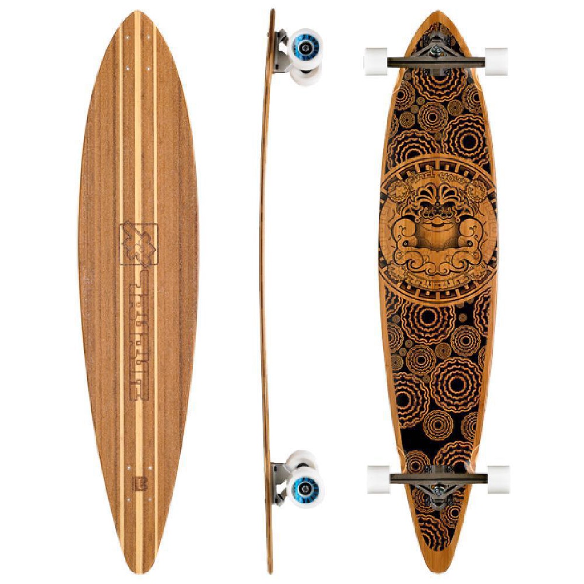 Bamboo Indra Trurute 44" Pintail Longboard - Complete with skate tool