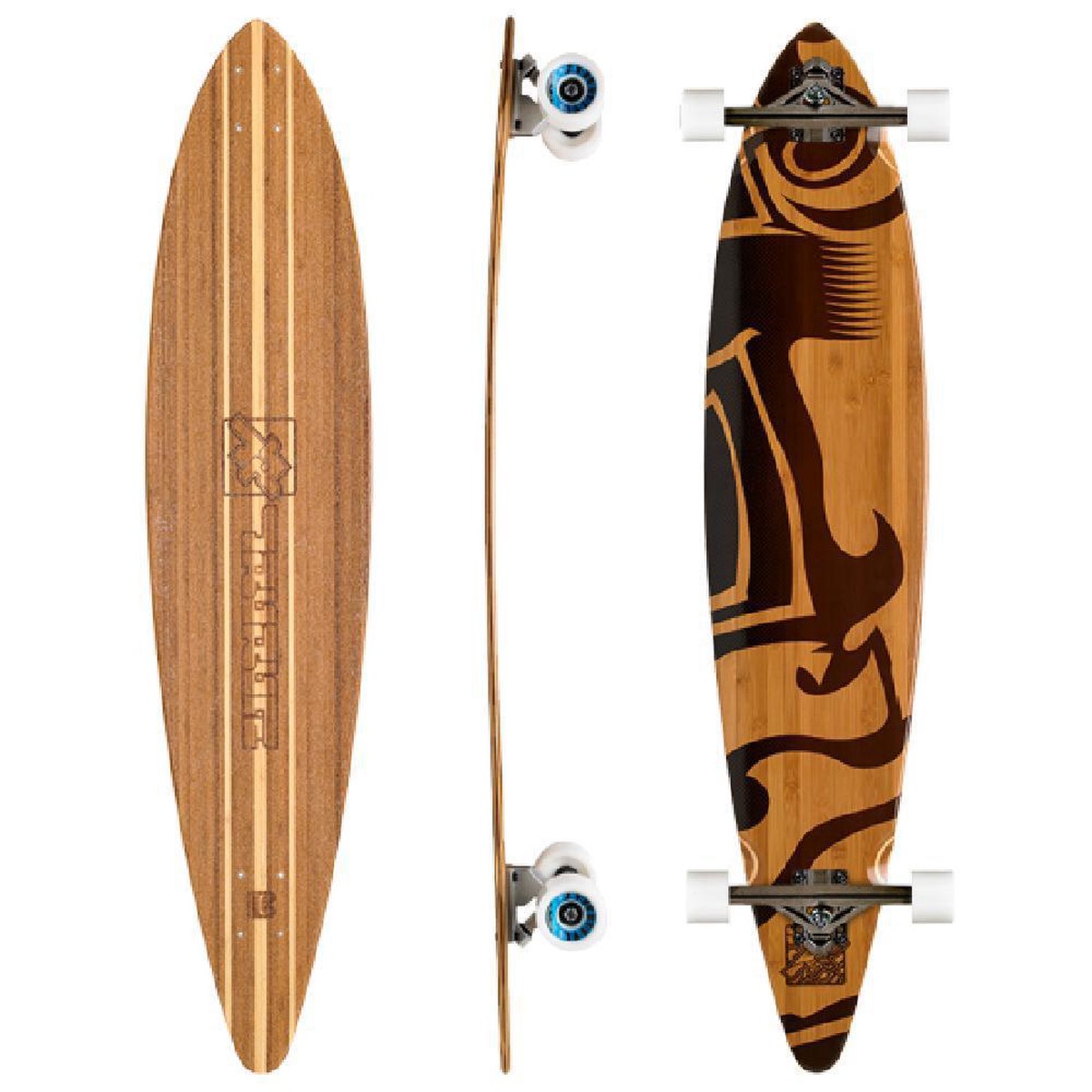 Bamboo Poly Trurute 44" Pintail Longboard - Complete with skate tool