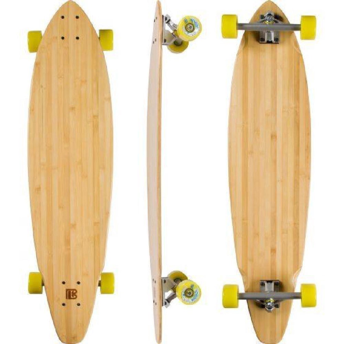 Bamboo Square Tail Blank 38" Longboard - Complete with skate tool