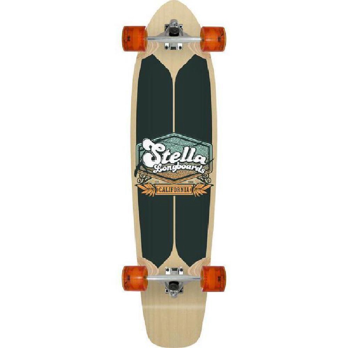 38" Kicktail Longboard Stella Splitter - Complete with skate tool