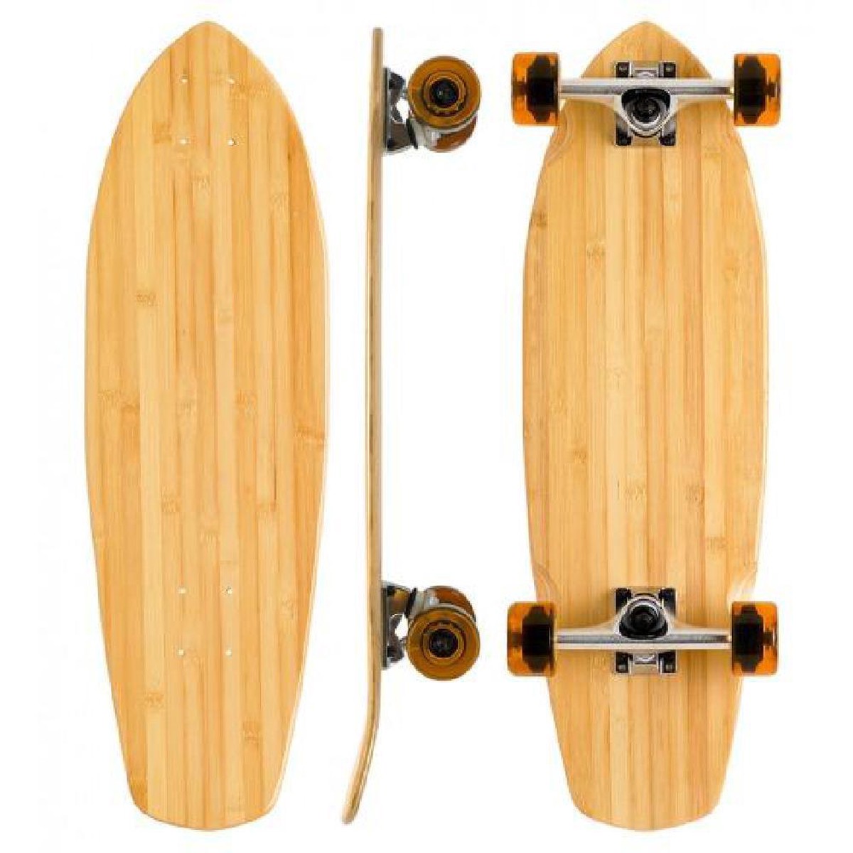 Bamboo Blank Boardwalk 27" Cruiser Longboard - Complete with skate tool