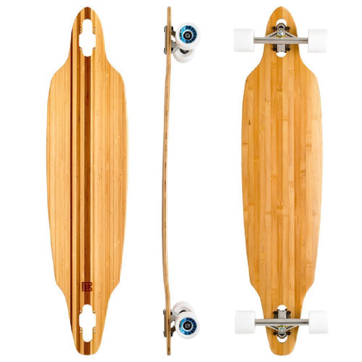 Bamboo Directional 41" Drop Through Longboard - Complete with skate tool