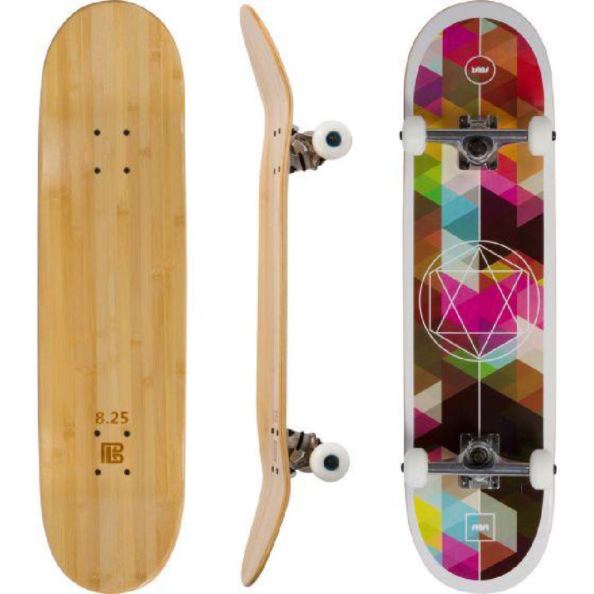 Bamboo Geometricity Graphic Skateboard - Complete | 7.75"