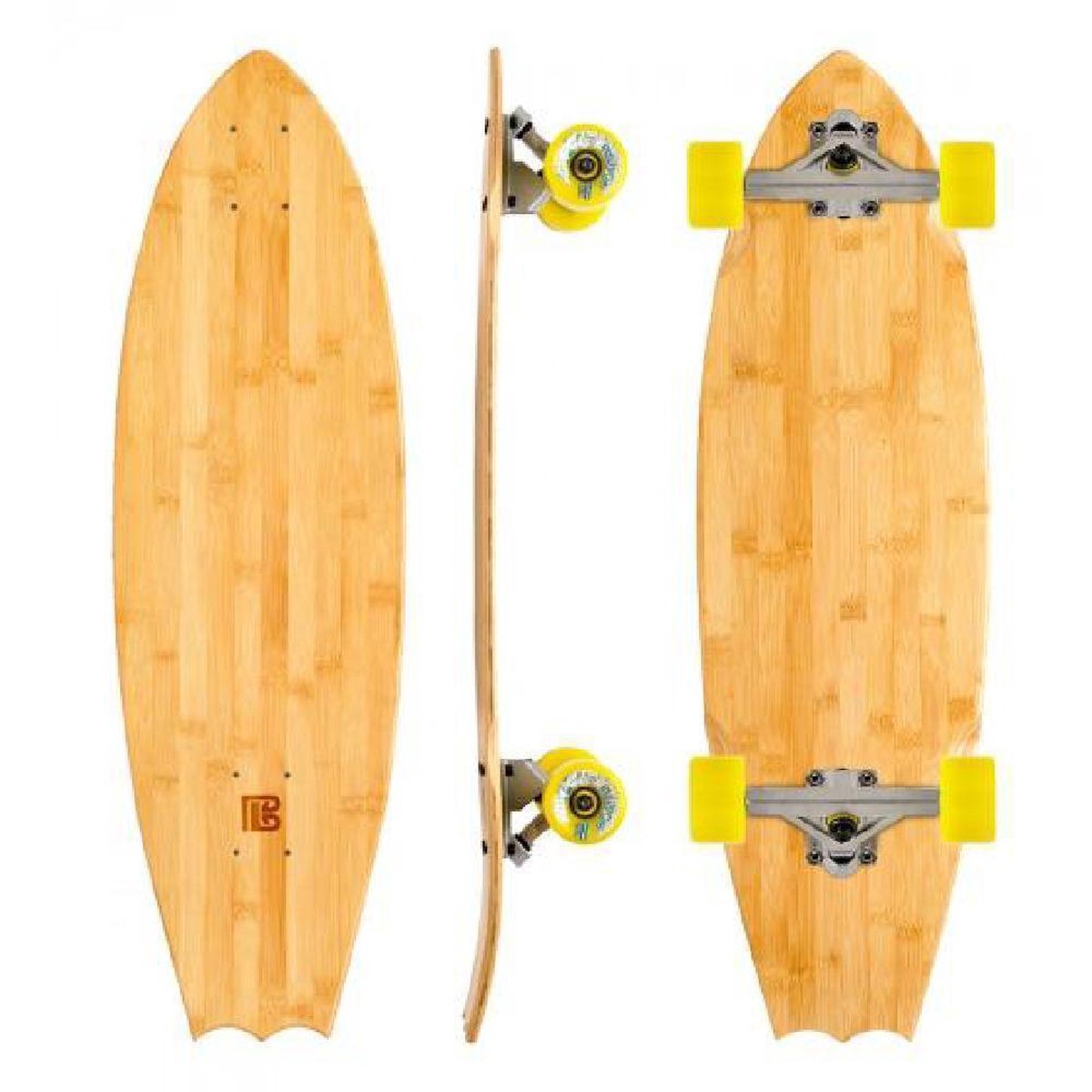 Bat Tail Bamboo Blank 31" Cruiser Longboard - Complete with skate tool