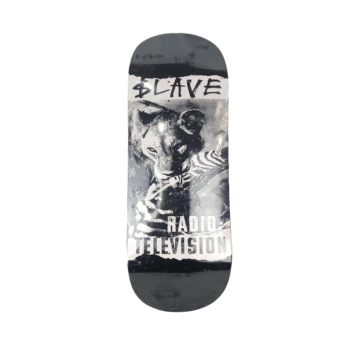 $lave Radio Television Lion & Zebra Black White Size 8.5" Vintage NOS Deck - 8.5"