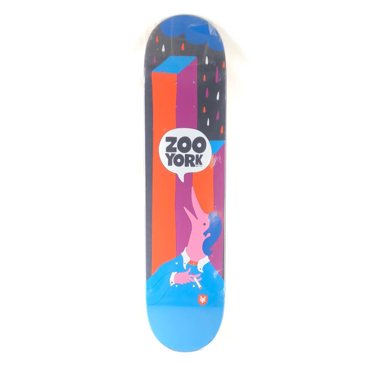Zoo York Team Board Trippy Drawing Black/Blue/Orange/Pink/Purple Size 7.5" Skateboard Deck 2006 - 7.5"