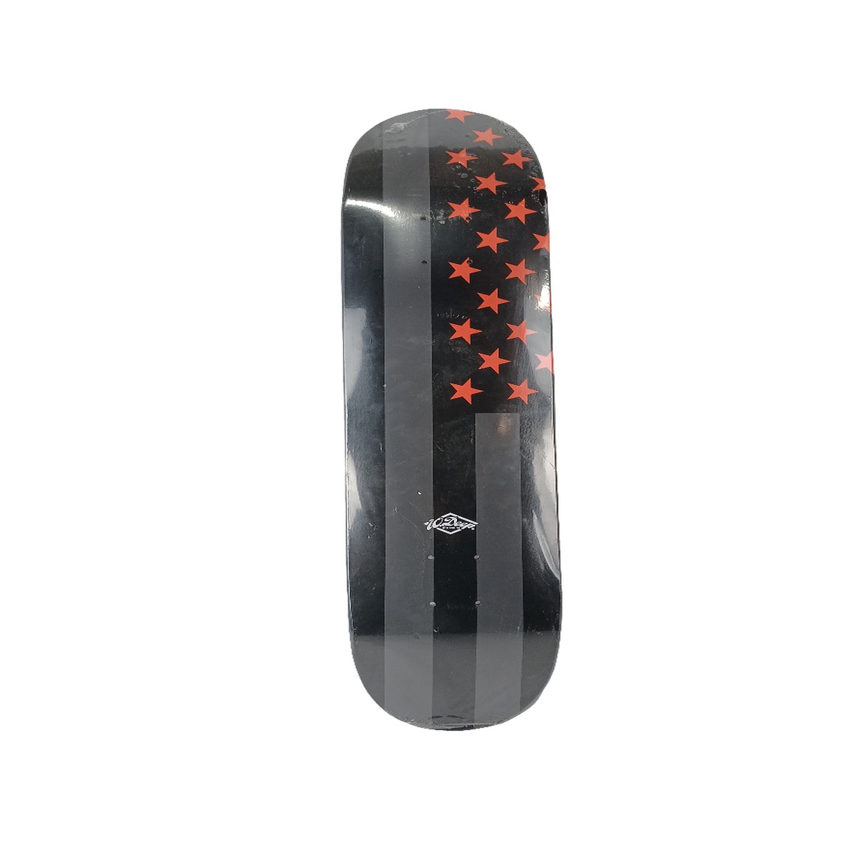 10 Deep Stars Flag Black Red Size 7.75 Vintage NOS Deck - 7.75"