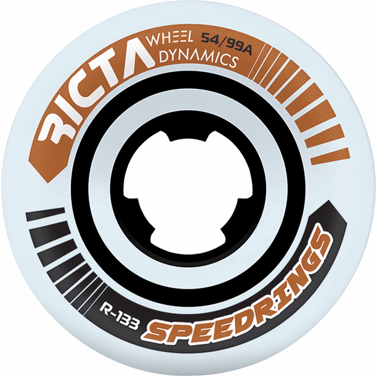 RICTA SPEEDRINGS WIDE 54mm 99a WHT W/BRONZE WHEELS SET