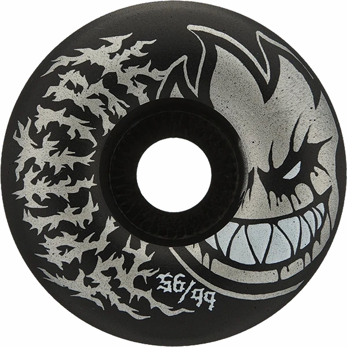 SPITFIRE F4 99a BH RADIAL FULL 56mm DEATHMASK II BLACK WHEELS SET